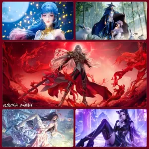 Herní podložka pod myš s anime fantasy motivem | stolní doplňky