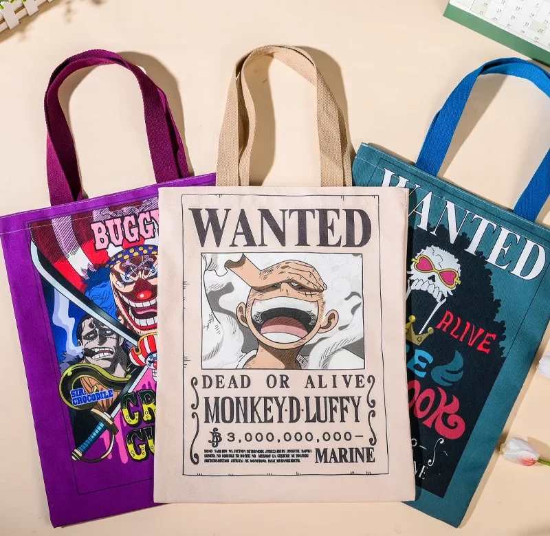Stylová plátěná taška anime one piece | látková kabelka přes rameno